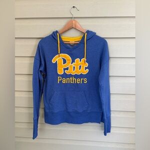 PITT PANTHERS hoodie Stadium Athletics blue & yellow college sweatshirt S EUC